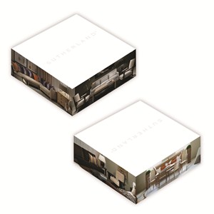 3 3/8" x 1" Full Color Sticky Note Memo Cube - 200 Sheet
