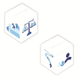 1 7/8" Micro Sticky Note Memo Cube - 375 Sheets