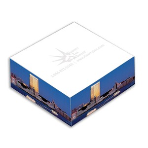 3 3/8" x 1 1/4" Full Color Memo Cube -250 Sheet