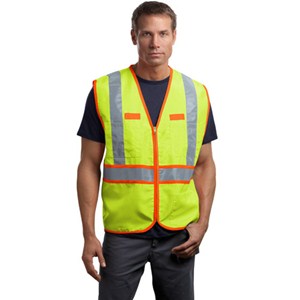 Cornerstone® Dual-Color Safety Vest with Pencil Stall