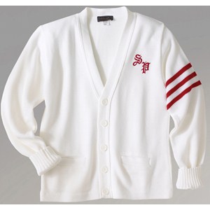 Varsity V-Neck Long Sleeve Cardigan Sweater