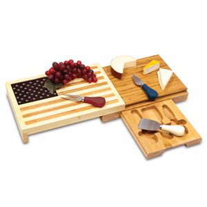 Old Glory Cutting Board & Cheese Knife Set