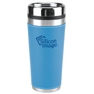 Leatherette Travel Tumbler - 16 oz