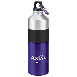 Brushed Aluminum Sport Bottle with Carabiner Clip - 25 oz