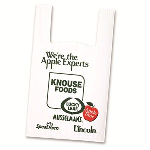 Plastic T-Shirt Bag - 12" x 6" x 21"