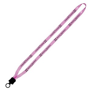 Transparent Vinyl Lanyard with Plastic Clamshell & O-Ring - 1/2"