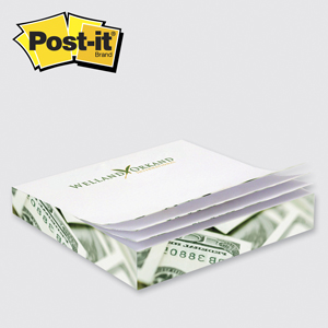 3 3/8" x 3 3/8" x 1/2"4 Post-it® Full Color Notes Slim Cube