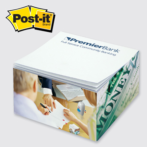 2 3/4" X 2 3/4" X 1 3/8" Post-it® Full Color Notes Half Cube
